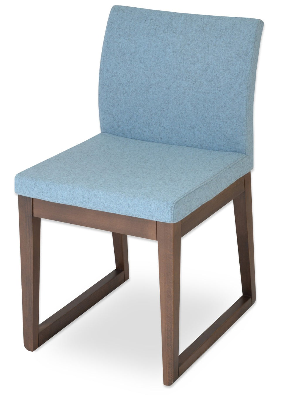 Soho Concept Aria Sled Wood Dining Chair - Elegant Walnut Finish, Camira Era Fabric, 10-year Guarantee, Durable Design Walnut  Soho-concept-dining-chair-00551