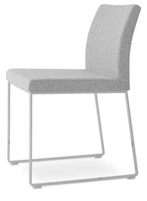 Soho Concept Aria Sled Dining Chair - Luxurious Upholstery, Durable Metal Base, 10-year Guarantee For Elegance Chrome  Soho-concept-dining-chair-00501