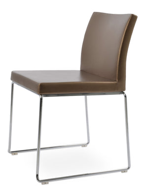 Soho Concept Aria Wire Stackable Dining Chair - Soft Leatherette, Solid Steel, Stylish & Practical, 2-year Guarantee Chrome,Gold  Soho-concept-dining-chair-00584