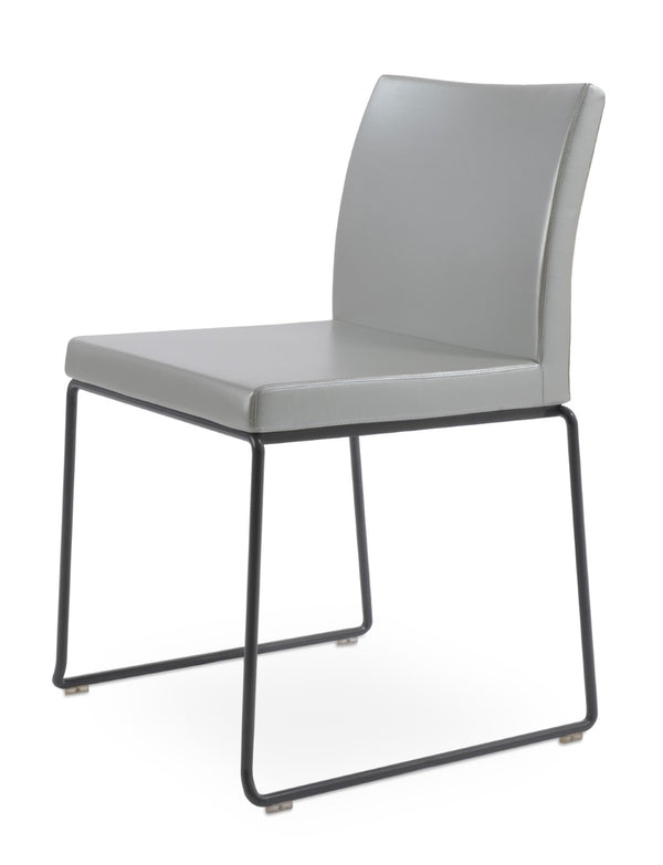 Soho Concept Aria Wire Stackable Dining Chair - Chic Boucle, Velvet & Nubuck Fabrics, 10-year Guarantee, Stylish! Chrome,Silver  Soho-concept-dining-chair-00585