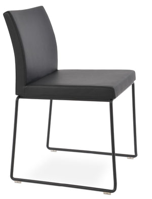 Soho Concept Aria Wire Stackable Dining Chair - Chic Boucle, Velvet & Nubuck Fabrics, 10-year Guarantee, Stylish! Black  Soho-concept-dining-chair-00577