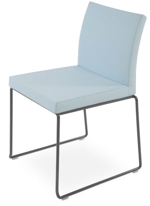 Soho Concept Aria Wire Stackable Dining Chair - Chic Boucle, Velvet & Nubuck Fabrics, 10-year Guarantee, Stylish! Grey  Soho-concept-dining-chair-00580