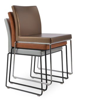 Soho Concept Aria Wire Stackable Dining Chair - Chic Boucle, Velvet & Nubuck Fabrics, 10-year Guarantee, Stylish!   Soho-concept-dining-chair-00555