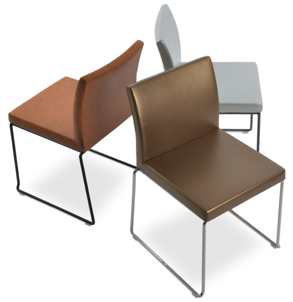 Soho Concept Aria Wire Stackable Chair - Elegant Wool Upholstered Design, 10-year Guarantee, Space-saving Style   Soho-concept-dining-chair-00575