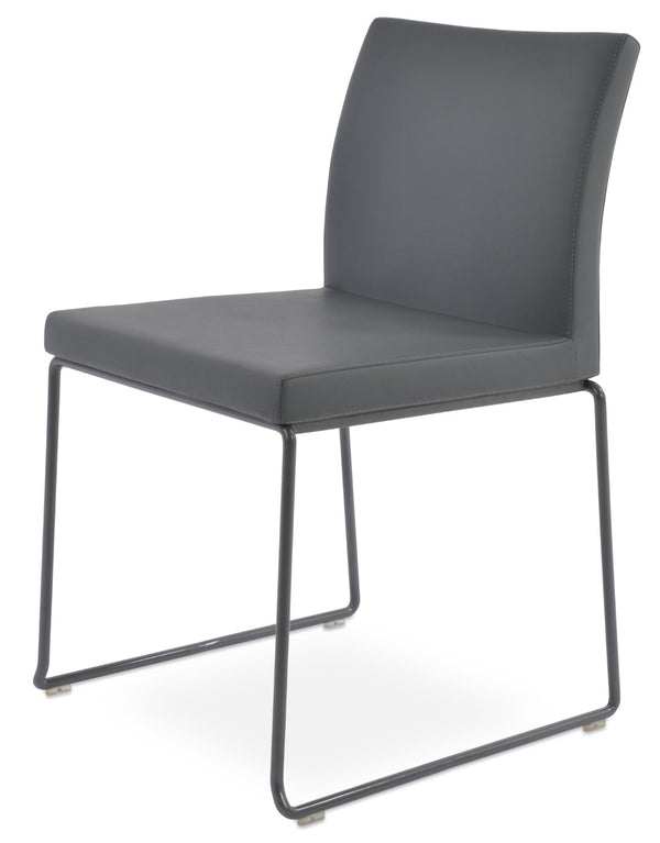 Soho Concept Aria Wire Stackable Dining Chair - Chic Boucle, Velvet & Nubuck Fabrics, 10-year Guarantee, Stylish! Grey  Soho-concept-dining-chair-00570