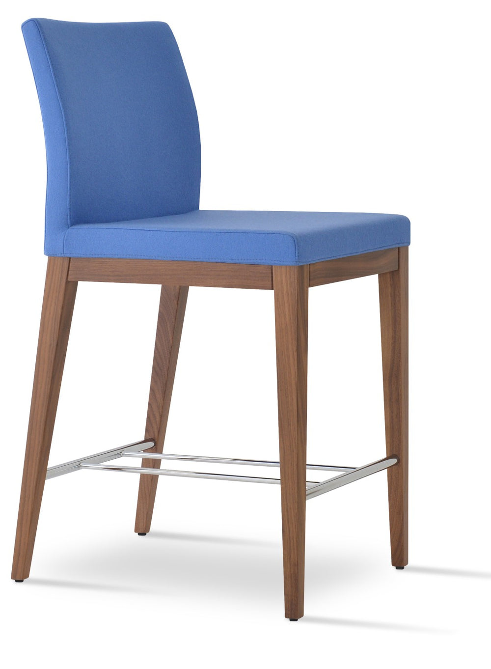 Soho Concept Aria Premium Wood Barstools & Counterstools In Camira Era Fabric - 10-year Guarantee, Stylish! Green,Walnut  Soho-concept-dining-chair-10336