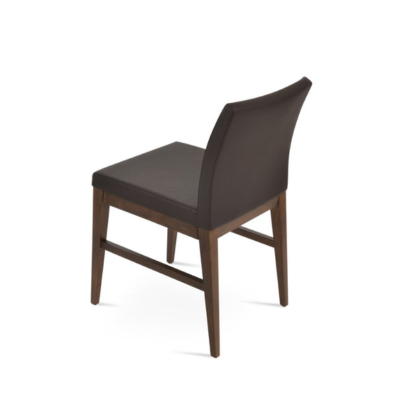 Soho Concept Aria Wood Dining Chair - Elegant Leatherette Upholstered Seat, 2-year Guarantee, Stylish & Durable Walnut,Brown  Soho-concept-dining-chair-00607