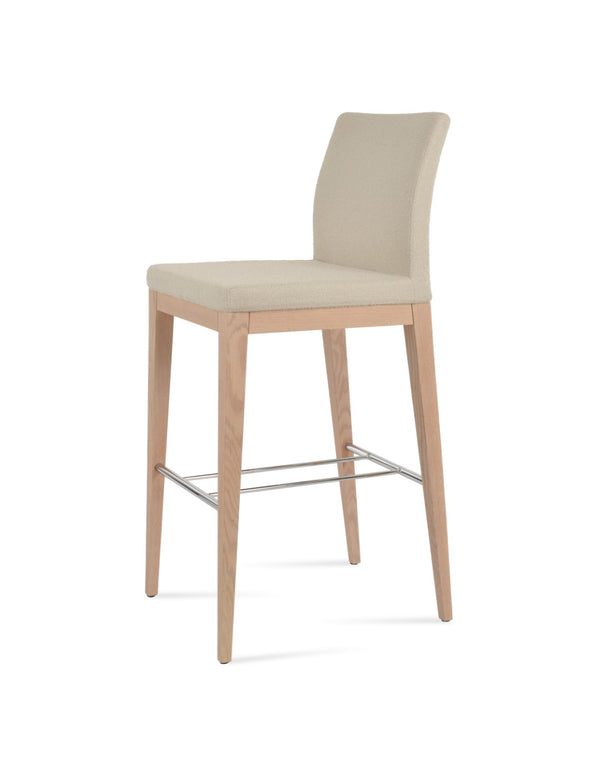 Soho Concept Aria Wood Barstools & Counterstools - Premium Fabrics, Solid Wood, 10-year Guarantee, Elegant Comfort Ash,White  Soho-concept-dining-chair-10389