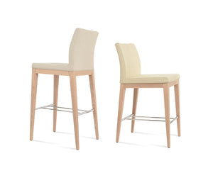 Soho Concept Aria Wood Barstools & Counterstools - Elegant Boucle Fabric, Solid Wood, 10-year Guarantee, Ash & Black Ash,White,Beige  Soho-concept-dining-chair-07421