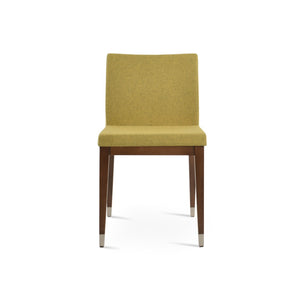Soho Concept Aria Wood Dining Chair In Premium Camira Fabric With 10-year Guarantee – Stylish & Durable Design Walnut,Chrome  Soho-concept-dining-chair-00621