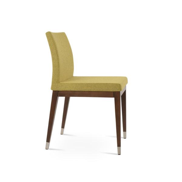 Soho Concept Aria Wood Dining Chair In Premium Camira Fabric With 10-year Guarantee – Stylish & Durable Design Walnut,Chrome  Soho-concept-dining-chair-00621