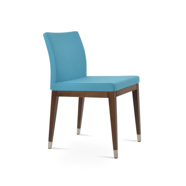 Soho Concept Aria Wood Dining Chair In Premium Camira Fabric With 10-year Guarantee – Stylish & Durable Design Walnut,Chrome,Turquoise  Soho-concept-dining-chair-00613