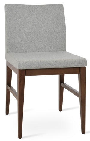Soho Concept Aria Wood Dining Chair In Premium Camira Fabric With 10-year Guarantee – Stylish & Durable Design Silver,Walnut  Soho-concept-dining-chair-00682