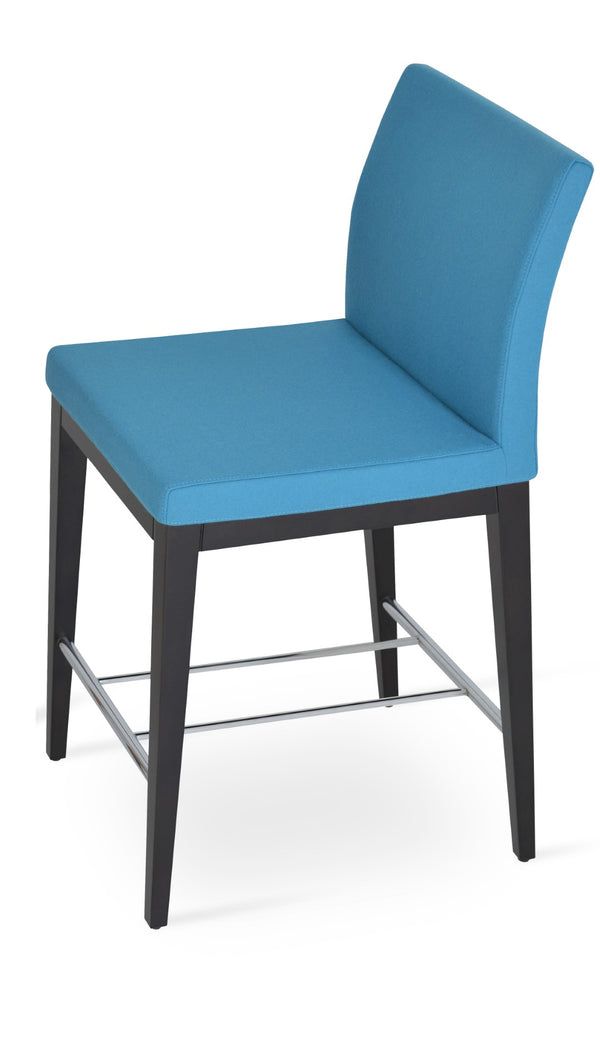Soho Concept Aria Premium Wood Barstools & Counterstools In Camira Era Fabric - 10-year Guarantee, Stylish! Turquoise  Soho-concept-dining-chair-10399