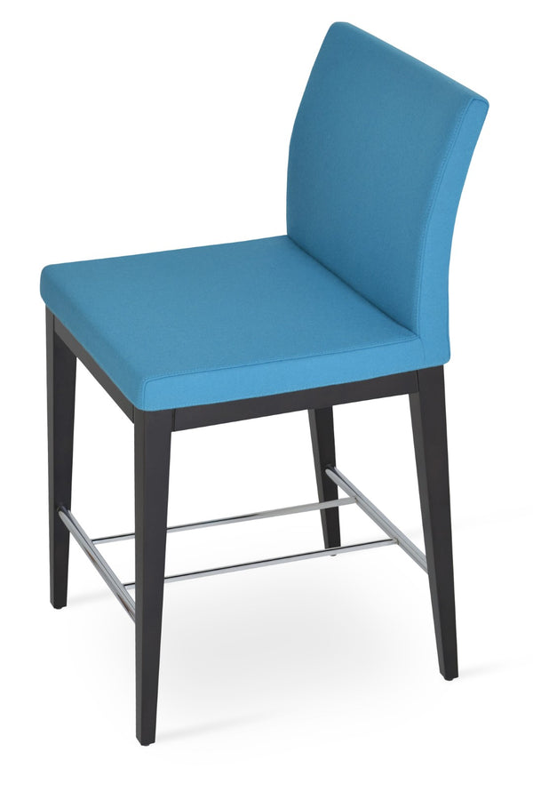 Soho Concept Aria Wood Barstools & Counterstools - Premium Fabrics, Solid Wood, 10-year Guarantee, Elegant Comfort Turquoise  Soho-concept-dining-chair-10398