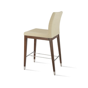 Soho Concept Aria Wood Barstools & Counterstools - Elegant Boucle Fabric, Solid Wood, 10-year Guarantee, Ash & Black Walnut,Beige  Soho-concept-dining-chair-10394