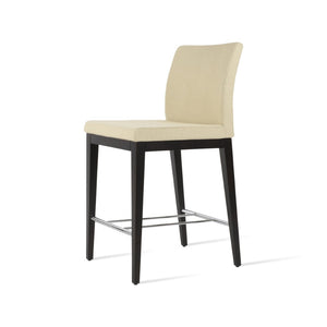Soho Concept Aria Wood Barstools & Counterstools - Elegant Boucle Fabric, Solid Wood, 10-year Guarantee, Ash & Black Beige  Soho-concept-dining-chair-10395