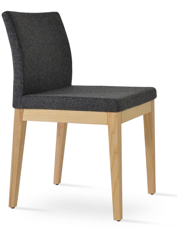 Soho Concept Aria Wood Dining Chair - Durable Camira Era Fabric, 10-year Guarantee, Stylish For Commercial Use Natural,Ash,Dark Grey  Soho-concept-dining-chair-00649