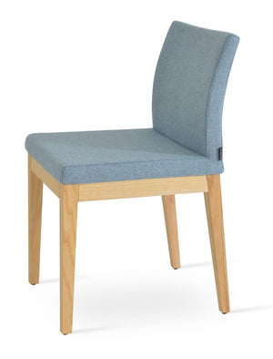 Soho Concept Aria Wood Dining Chair - Durable Camira Era Fabric, 10-year Guarantee, Stylish For Commercial Use Natural,Ash,Blue  Soho-concept-dining-chair-00657