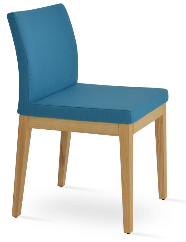 Soho Concept Aria Wood Dining Chair - Durable Camira Era Fabric, 10-year Guarantee, Stylish For Commercial Use Natural,Ash,Turquoise  Soho-concept-dining-chair-00658