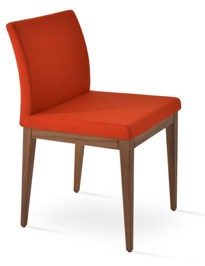 Soho Concept Aria Wood Dining Chair - Durable Camira Era Fabric, 10-year Guarantee, Stylish For Commercial Use Walnut,Orange  Soho-concept-dining-chair-00638