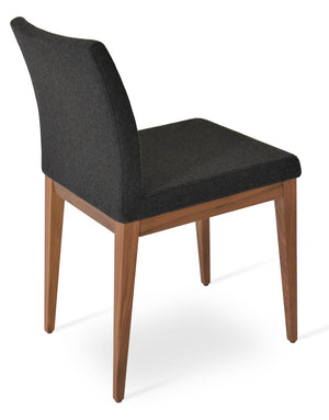 Soho Concept Aria Wood Dining Chair - Elegant Upholstery In Boucle, Velvet, Nubuck, Or Camira - 10 Year Guarantee Walnut  Soho-concept-dining-chair-00640