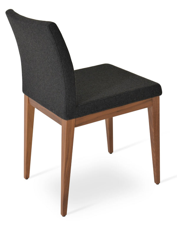 Soho Concept Aria Wood Dining Chair - Elegant Upholstery In Boucle, Velvet, Nubuck, Or Camira - 10 Year Guarantee Walnut  Soho-concept-dining-chair-00640