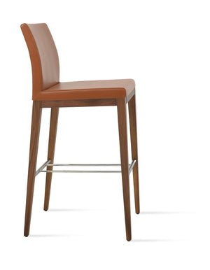 Soho Concept Aria Wood Barstools & Counterstools In Premium Fabrics - 10-year Guarantee, Stylish & Durable Options Walnut  Soho-concept-dining-chair-10404