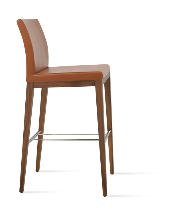 Soho Concept Aria Wood Barstools & Counterstools In Premium Fabrics - 10-year Guarantee, Stylish & Durable Options Walnut  Soho-concept-dining-chair-10404