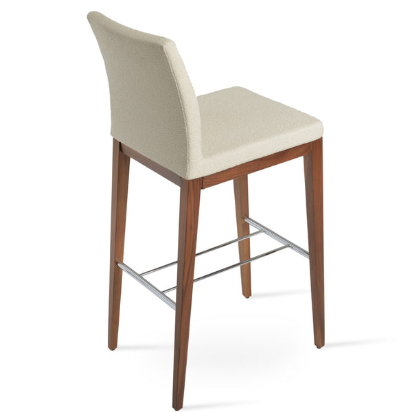 Soho Concept Aria Wood Barstools & Counterstools - Premium Fabrics, Solid Wood, 10-year Guarantee, Elegant Comfort White,Walnut  Soho-concept-dining-chair-06584