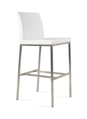 Soho Concept Aria Metal Barstools & Counterstools - Stylish Leatherette, 2-year Warranty, Modern Design, 300 Lbs Capacity White  Soho-concept-dining-chair-10249