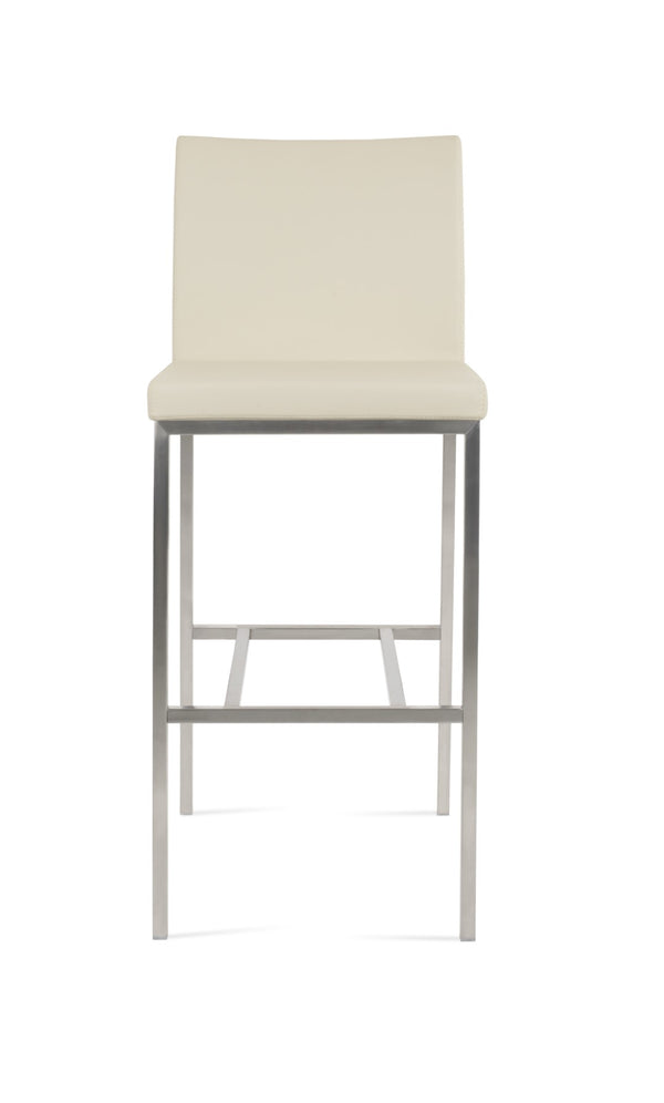 Soho Concept Aria Metal Barstools & Counterstools - Stylish Leatherette, 2-year Warranty, Modern Design, 300 Lbs Capacity Chrome,Cream  Soho-concept-dining-chair-10245