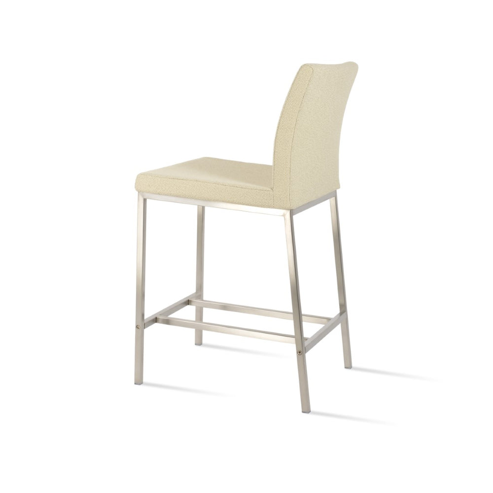 Soho Concept Aria Metal Barstools & Counterstools - Luxe Boucle Fabric, 10-year Guarantee & Stylish Finishes Beige  Soho-concept-dining-chair-10247