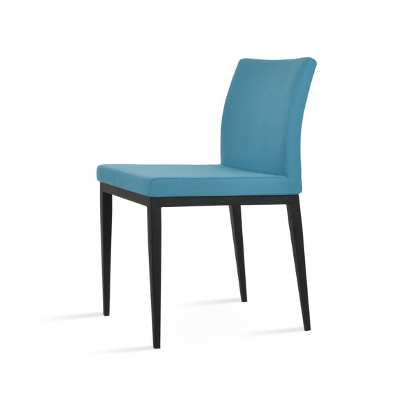 Soho Concept Aria Mw Dining Chair - Stylish Camira Blazer Wool, Metal Base, 10-year Guarantee, Modern Design Black,Turquoise  Soho-concept-dining-chair-00437