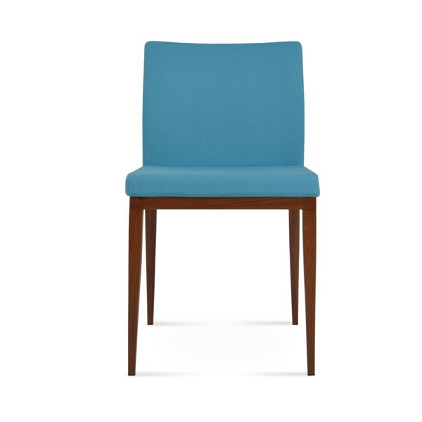 Soho Concept Aria Mw Dining Chair - Stylish Camira Blazer Wool, Metal Base, 10-year Guarantee, Modern Design Walnut,Turquoise  Soho-concept-dining-chair-00438