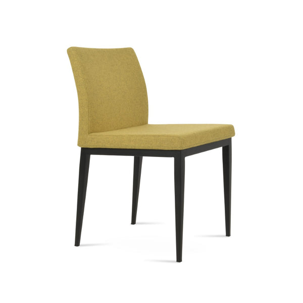 Soho Concept Aria Mw Dining Chair - Stylish Camira Blazer Wool, Metal Base, 10-year Guarantee, Modern Design Black  Soho-concept-dining-chair-00440