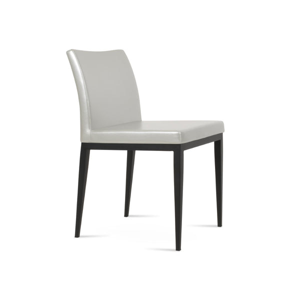 Soho Concept Aria Mw Dining Chair - Stylish Metal Base, Walnut Or Black Finish, 5-year Guarantee, Limited Stock! Black,Silver  Soho-concept-dining-chair-00445