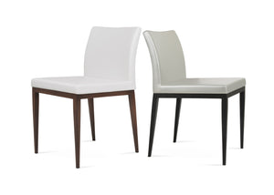 Soho Concept Aria Mw Dining Chair – Stylish Leatherette Upholstery, Metal Base, 2-year Guarantee, Limited Stock! Black,Walnut,Silver  Soho-concept-dining-chair-00448