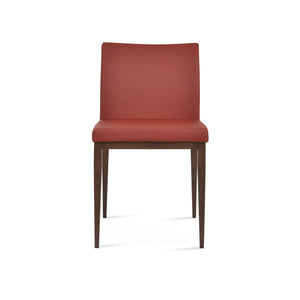 Soho Concept Aria Mw Dining Chair – Stylish Leatherette Upholstery, Metal Base, 2-year Guarantee, Limited Stock! Walnut,Red  Soho-concept-dining-chair-00450