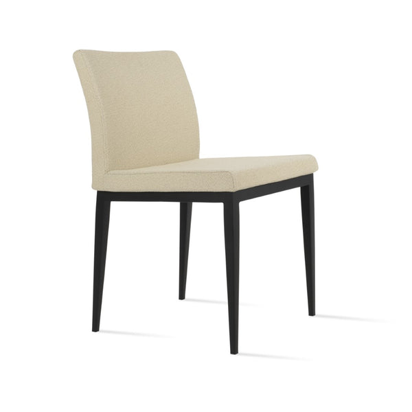 Soho Concept Aria Mw Dining Chair - Premium Camira Fabric & Genuine Leather, Stylish Metal Base, 10-year Guarantee Black,Beige  Soho-concept-dining-chair-00434