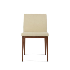 Soho Concept Aria Mw Dining Chair - Premium Camira Fabric & Genuine Leather, Stylish Metal Base, 10-year Guarantee Walnut,Beige  Soho-concept-dining-chair-00435