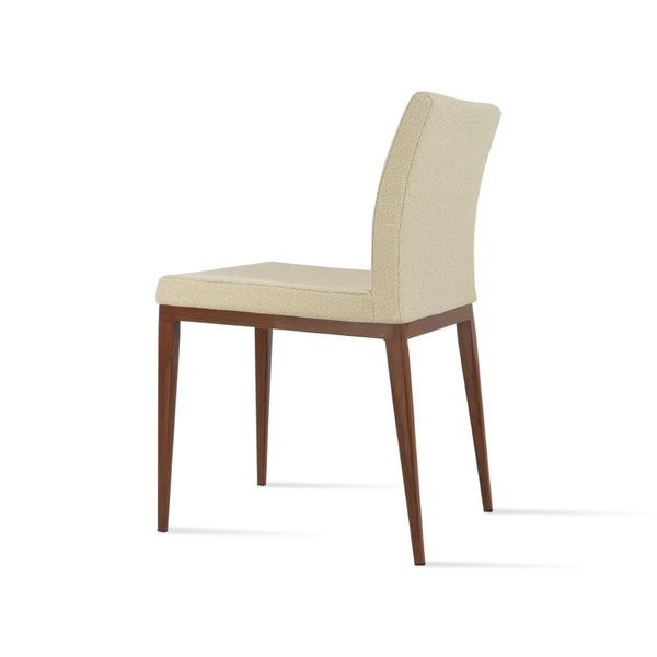 Soho Concept Aria Mw Dining Chair - Premium Camira Fabric & Genuine Leather, Stylish Metal Base, 10-year Guarantee Walnut,Beige  Soho-concept-dining-chair-00435
