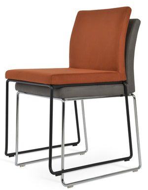 Soho Concept Aria Wire Stackable Dining Chair - Chic Boucle, Velvet & Nubuck Fabrics, 10-year Guarantee, Stylish! Grey  Soho-concept-dining-chair-00574