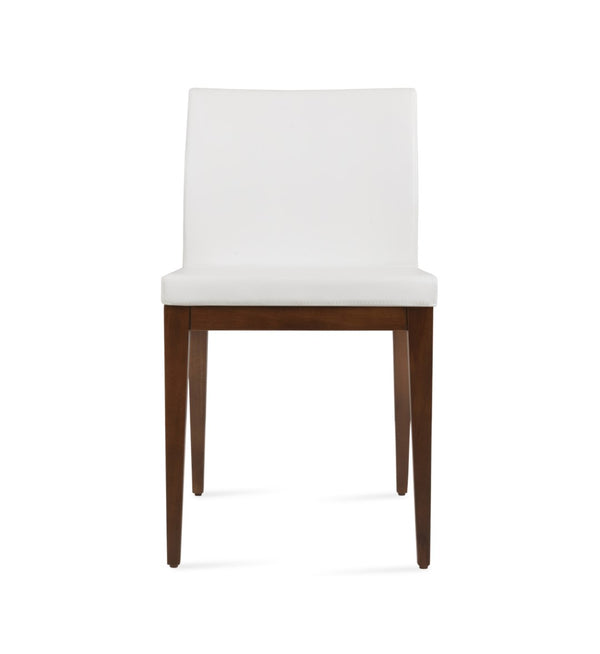 Soho Concept Aria Wood Dining Chair - Elegant Leatherette Upholstered Seat, 2-year Guarantee, Stylish & Durable Walnut,White  Soho-concept-dining-chair-00673
