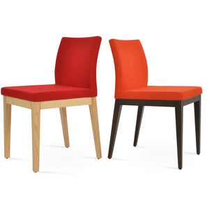 Soho Concept Aria Wood Dining Chair In Premium Camira Fabric With 10-year Guarantee – Stylish & Durable Design Natural,Red,Orange  Soho-concept-dining-chair-00592