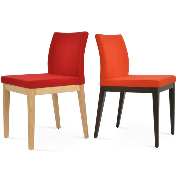 Soho Concept Aria Wood Dining Chair In Premium Camira Fabric With 10-year Guarantee – Stylish & Durable Design Natural,Red,Orange  Soho-concept-dining-chair-00592