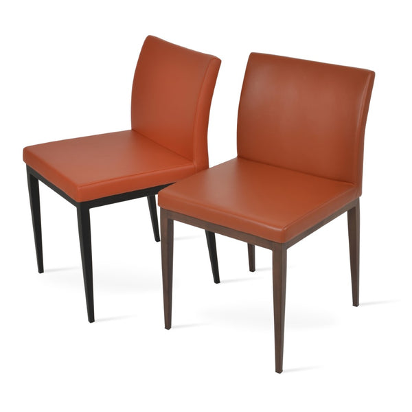 Soho Concept Aria Mw Dining Chair – Stylish Leatherette Upholstery, Metal Base, 2-year Guarantee, Limited Stock! Walnut  Soho-concept-dining-chair-00272