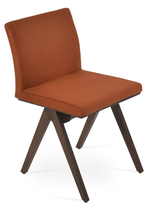 Soho Concept Aria Fino Wood Dining Chair - Elegant Solid Beech, Premium Upholstery Options, 10-year Guarantee Walnut  Soho-concept-dining-chair-00383