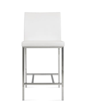 Soho Concept Aria Metal Barstools & Counterstools - Stylish Chrome Finishes, Durable Upholstery, 5-year Guarantee Chrome,White  Soho-concept-dining-chair-07399