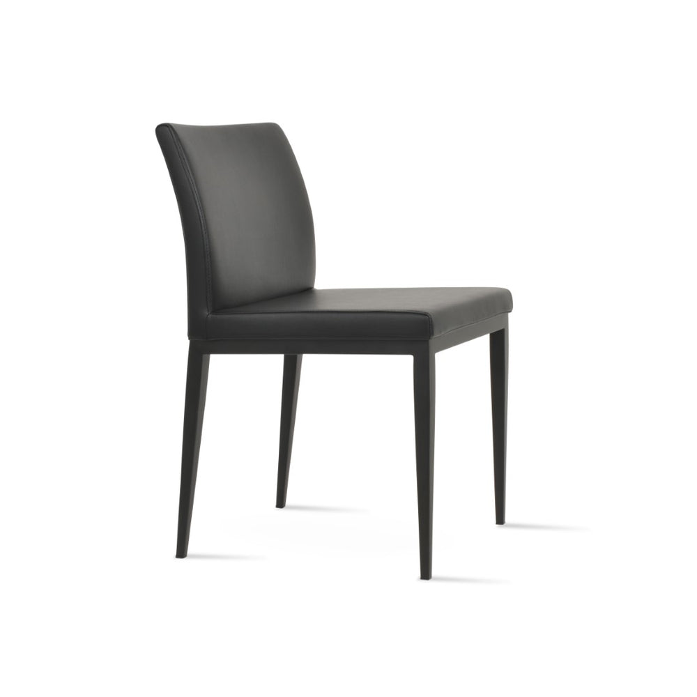 Soho Concept Aria Mw Dining Chair – Stylish Leatherette Upholstery, Metal Base, 2-year Guarantee, Limited Stock! Walnut,Black  Soho-concept-dining-chair-00436